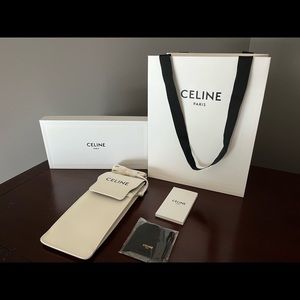 CELINE - leather sunglass holding case (sunglasses not included)